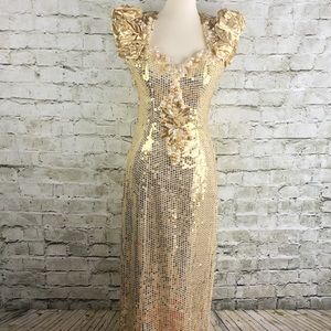 Vintage Sequin Pageant Gown